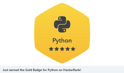 Gold Badge in Python from HackerRank